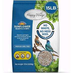 Happy Wings 5LB Sunflower Heart & Chips (Kernels) Bird Food, No Waste in Kuwait
