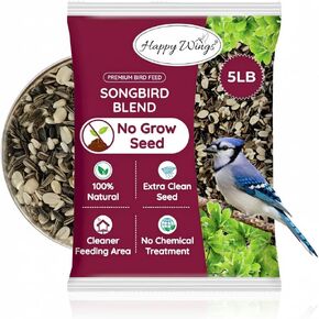 Happy Wings 5LB Songbird Blend Bird Food, Sunflower, Safflower, Peanuts in Kuwait