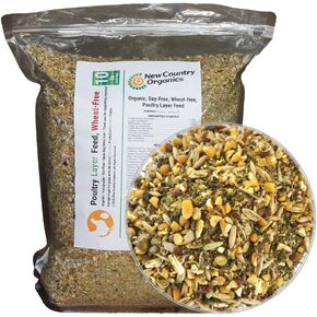 New Country Organics | Corn-Free Classic Layer Chicken Feed for Laying Hens | Corn-Free and Soy-Free | 17% Protein | Certified Organic and Non-GMO Chicken Food | 25lbs Bag in Saudi Arabia