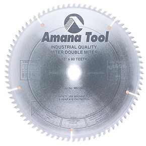 Amana Tool - MS12800-5/8 Carbide Tipped Miter 12" Dia x 80T 4+1 ATB, -2 Deg, 5/8 Bore in Saudi Arabia