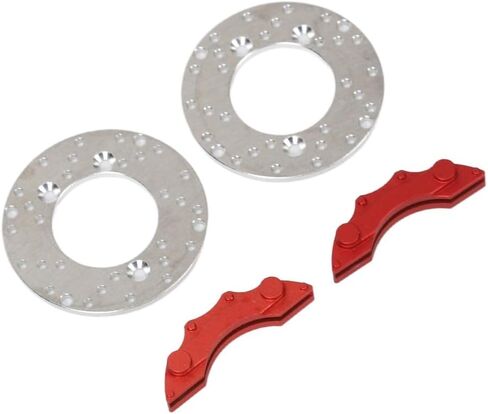 2 Pcs/Set RC Wheel Brake Disc and Caliper Set,1.38 Inch Aluminum Alloy Brake Rotor Upgrade Parts for Traxxas TRX4/TRX6 1/10 RC Cars in Kuwait