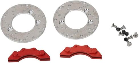 2 Pcs/Set RC Wheel Brake Disc and Caliper Set,1.38 Inch Aluminum Alloy Brake Rotor Upgrade Parts for Traxxas TRX4/TRX6 1/10 RC Cars in Kuwait