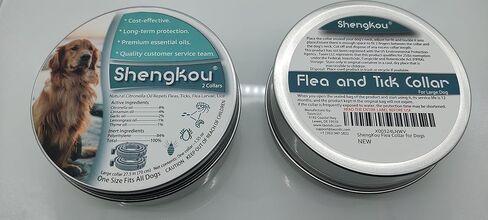 Flea and Tick Collar for Large Dogs 2 Pack, Waterproof & Adjustable Dog Flea Collar with Natural Essential Oils, 12-Month Protection, Includes Flea Comb & Tweezers in Premium Aluminum Gift Box in Saudi Arabia