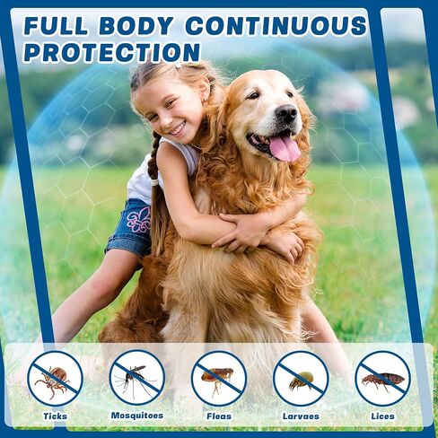 Dog Flea & Tick Collars 4 Pack – 8-Month Waterproof Protection, Adjustable Size for Small, Medium & Large Dogs, Long-Lasting Comfort & Prevention in Kuwait