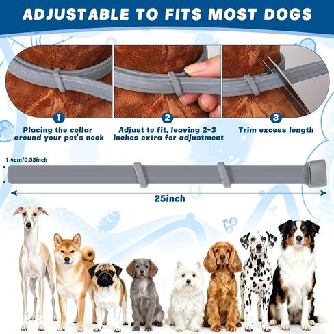 Dog Flea & Tick Collars 4 Pack – 8-Month Waterproof Protection, Adjustable Size for Small, Medium & Large Dogs, Long-Lasting Comfort & Prevention in Kuwait