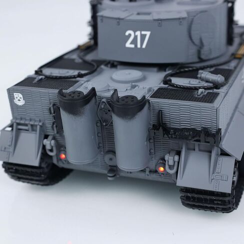 Taigen 1/24 RC Battle Tank Tiger I RC Military Tanks Model Mid-Term Infrared Combat Chassis Recoil LED Flash Gray RC Military Transport Truck Armored Vehicle Hobby Collection Ages 14+ in Kuwait