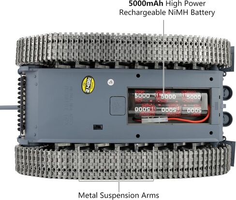 1/16 2.4ghz Remote Control German Tiger I Gray Color Tank Adults Model Toy(Upgraded/Metal Road Wheel & Tracks & Sprocket Wheel & Idle Wheel)(Steel Gear Gearbox)(5000mah Nimh Battery)(Airsoft) in Kuwait