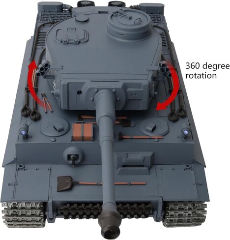 1/16 2.4ghz Remote Control German Tiger I Gray Color Tank Adults Model Toy(Upgraded/Metal Road Wheel & Tracks & Sprocket Wheel & Idle Wheel)(Steel Gear Gearbox)(5000mah Nimh Battery)(Airsoft) in Kuwait
