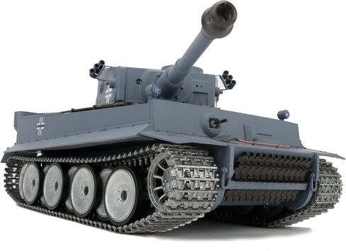 1/16 2.4ghz Remote Control German Tiger I Gray Color Tank Adults Model Toy(Upgraded/Metal Road Wheel & Tracks & Sprocket Wheel & Idle Wheel)(Steel Gear Gearbox)(5000mah Nimh Battery)(Airsoft) in Kuwait