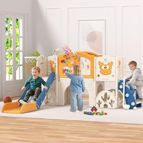 BIERUM Toddler Slide Set,13 in 1 Kids Slide Playground for Toddlers Age 1-3 in Saudi Arabia