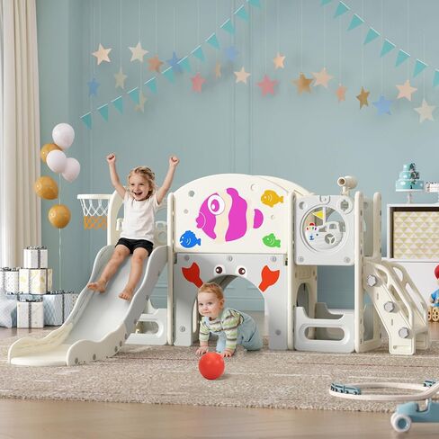 NYEEKOY 8 in 1 Toddler Slide, Toddler Playground and playset in Saudi Arabia