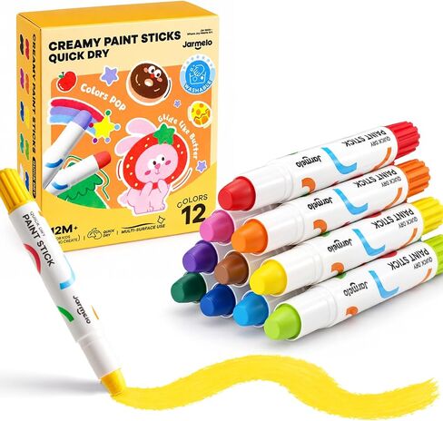 Jar Melo Tempera Paint Sticks, 16 Colors, Washable Solid Paint for Kids in Saudi Arabia