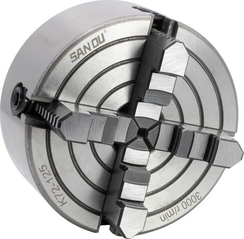 CME 5" 4-Jaw Independent Lathe Chuck, Plain (Flat) Back, Reversible Jaws in Kuwait