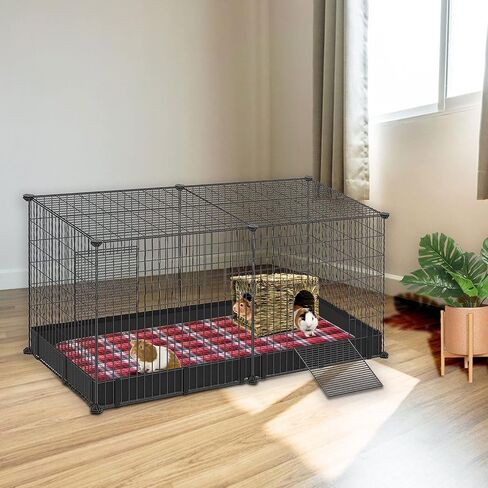 BWOGUE Large Guinea Pig Grass House, Guinea Pig Hideout, Foldable Straw Hut in Kuwait