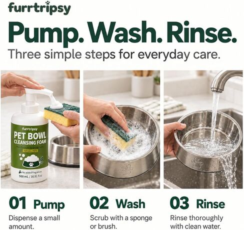 Pet Bowl Cleaner Mousse for Slime, Odor & Biofilm, 16.9 fl oz in Kuwait
