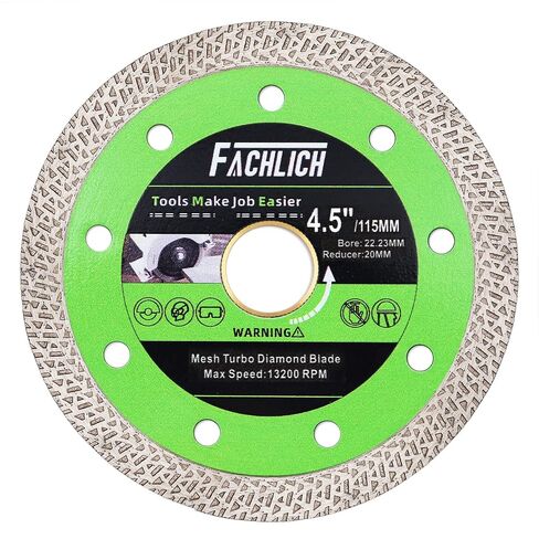FACHLICH Diamond Porcelain Saw Blade 4-1/2" 2pcs Tile Blades 115mm for Cutting Porcelain Tiles Granite Marble Ceramics in Saudi Arabia