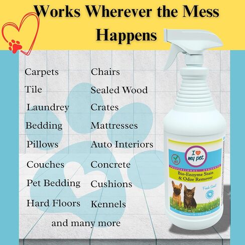 I Love My Pet Bio-Enzyme Urine Stain & Odor Remover, 32 oz in Kuwait