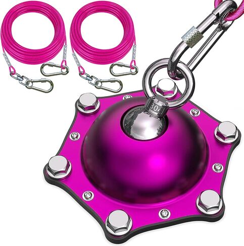 Topknot Dog Tie Out Cable and Stake for Yard,with 2x20FT Heavy Duty Cables,360°Swivel Dog Run Anchor- No Tangle,Runner for Yard - Up to 200LBS, for Outdoor Camping in Saudi Arabia
