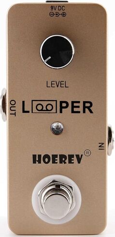 Hoerev Guitar Mini Loop Effector Looper Samplers Effects Tuner For Electric Acoustic Guitar Bass Pedals 9 Loops Stations, Color Gold in Saudi Arabia