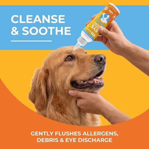 Dog Eye Drops & Wash for Dogs & Cats – Gentle Antimicrobial Eye Cleaner in Saudi Arabia