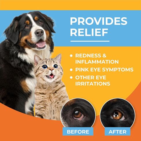 Dog Eye Drops & Wash for Dogs & Cats – Gentle Antimicrobial Eye Cleaner in Saudi Arabia