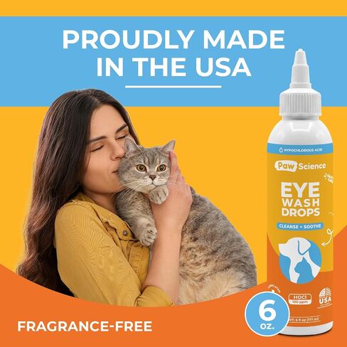 Dog Eye Drops & Wash for Dogs & Cats – Gentle Antimicrobial Eye Cleaner in Saudi Arabia