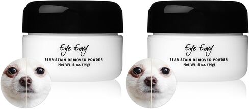 Eye Envy Tear Stain Remover Powder for Dogs and Cats. Natural, Safe Formula. Apply Around Eyes. Absorbs and Cleans Tears and Staining. Keeps Area Dry. Made in The USA. (.5 oz) in Saudi Arabia