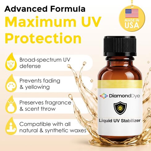 Liquid UV Inhibitor for Candles, Wax Melts, Resin, Epoxy & Coatings, 1 oz in Saudi Arabia