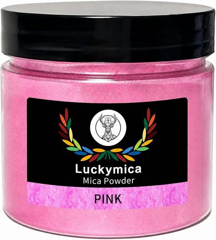 Mica Powder for Epoxy Resin, Premium Pearlescent Pigment Powder for Resin Art, Dye, Nail Polish, Paint, Candle Making, Soap Making, Bath Bombs, DIY Cosmetics - Pink (50g / 1.76oz) in Saudi Arabia