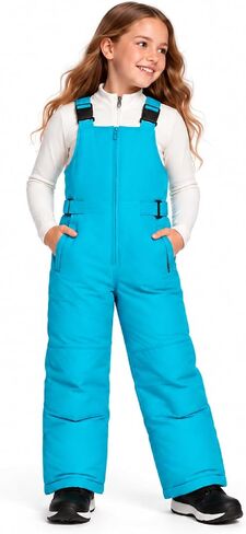 Perry Ellis Kids' Snow Bib – Unisex Boys' and Girls' Insulated Waterproof Snow Pants Ski/Snowboard Overalls (5-18) in Kuwait