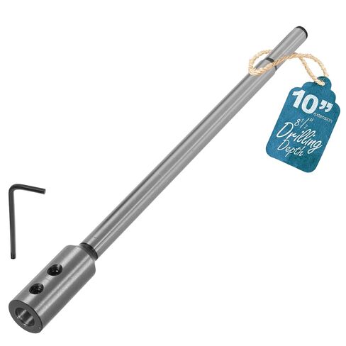Fulton 10 inch Long Forstner Bit Extension for Adding Over 8" of Drilling Depth to Your Forstner Bit Ideal for Wood Turners Furniture Carpentry and Construction (3/8 inch Collet) in Kuwait