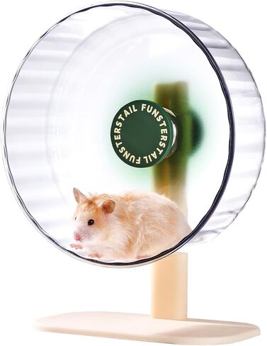 Super Silent Hamster Wheel 12 Inch, Magnetic Running Wheel, Adjustable Stand Hamsters Exercise Wheels, High-Transparency PC Material (Peach Pink) in Saudi Arabia