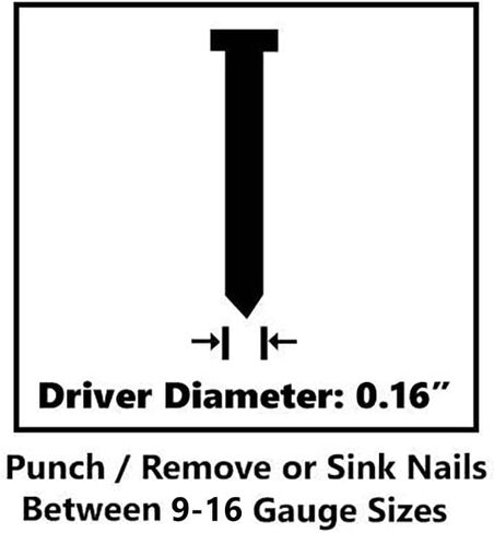 Air Locker AP700 Heavy Duty Professional Air Punch Nailer / Nail Remover / Nail Puller. 1/4 Inch NPT Thread Air Inlet. 80-120 PSI Pneumatic Nailer Removes 10-20 Gauge Nails , Black in Kuwait