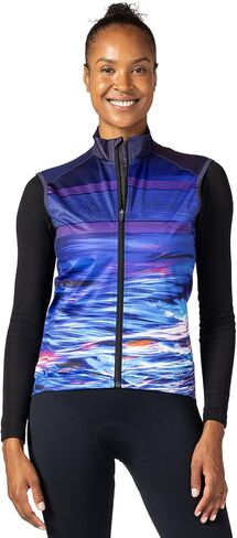 Terry Cycling Vest Womens Signature Bike Jersey for Women Cycling, Semi-Fitted High-Vis Full Front Zip Cycling Top in Kuwait