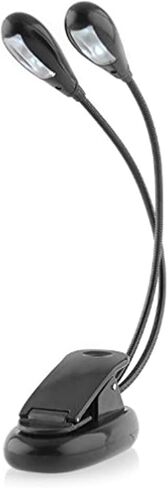 Soarun حامل موسيقى خفيف/مصباح قراءة الكتب LED/USB وإضاءة تعمل بالبطارية/أضواء محمولة للبيانو أثناء السفر والقارئ الإلكتروني واللوح الأمامي للسرير - صديق للعين بأذرع مزدوجة in Kuwait