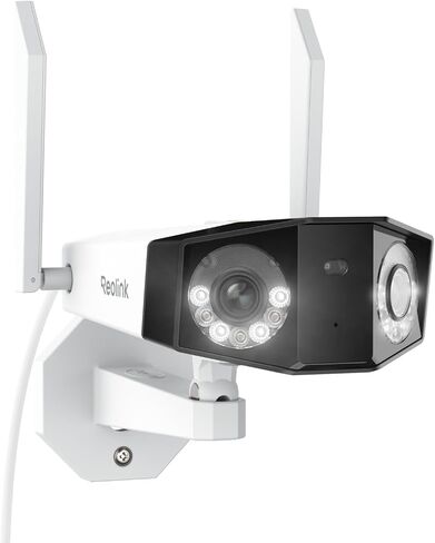 REOLINK 4K 8MP Security Camera Outdoor Dual Lens 180 Degree Duo 2 WiFi | Dual-Band WiFi 6, No Subscription Local Storage, Color Night Vision, Smart Human/Vehicle/Pet Detection, Plug-in Power in Kuwait