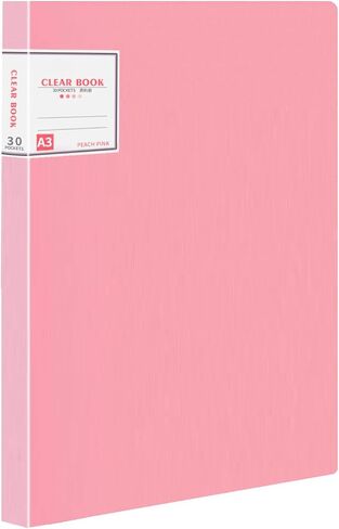 Diamond Art Storage Book, 30 Pages 60 Views Portfolio Folder for Diamond Painting, A3 Waterproof Art Portfolio Binder with Clear Sleeves, Presentation Book for Artwork, Pink in Saudi Arabia