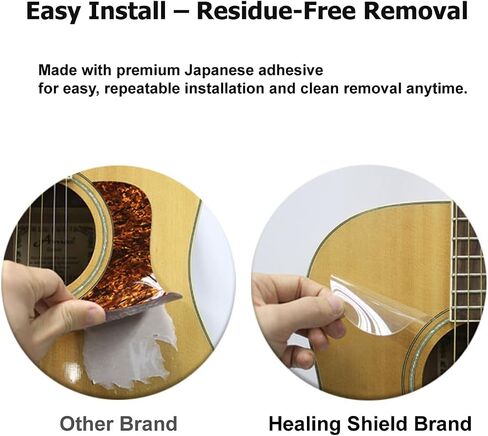 Healingshield Premium Acoustic Guitar Pickguard Style Type Clear Matt in Kuwait