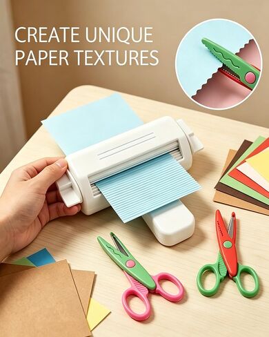 6.7 Inches Paper Crimper for Chip Bags Crafting With 2Pcs Serrated Scissors in Kuwait