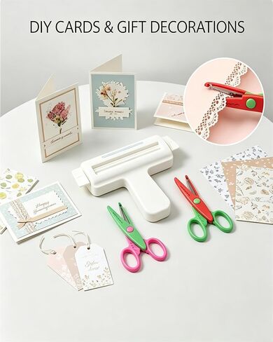 6.7 Inches Paper Crimper for Chip Bags Crafting With 2Pcs Serrated Scissors in Kuwait