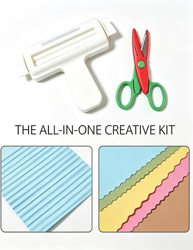 6.7 Inches Paper Crimper for Chip Bags Crafting With 2Pcs Serrated Scissors in Kuwait