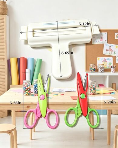 6.7 Inches Paper Crimper for Chip Bags Crafting With 2Pcs Serrated Scissors in Kuwait