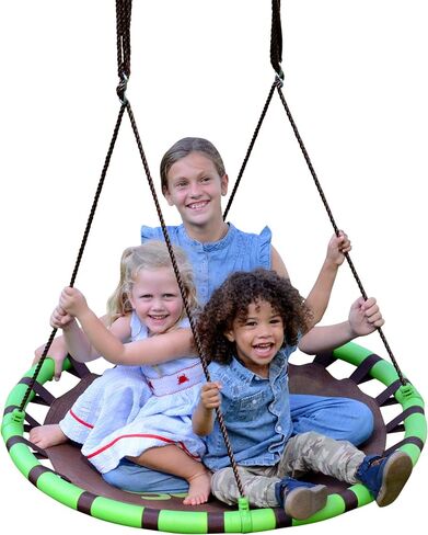 Swurfer Saucer Tree Swing for Kids - Swing Sets for Backyard, Kids Outdoor Play Equipment, 500lbs Weight Capacity, Durable, Heavy Duty Metal Frame, Easy Tool Free Assembly, Weather Resistant, Ages 3+ in Saudi Arabia