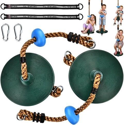 HeyZoo 2 Pack Connectable Tree Swing, 330LB Disc Swing Set for Kids in Saudi Arabia