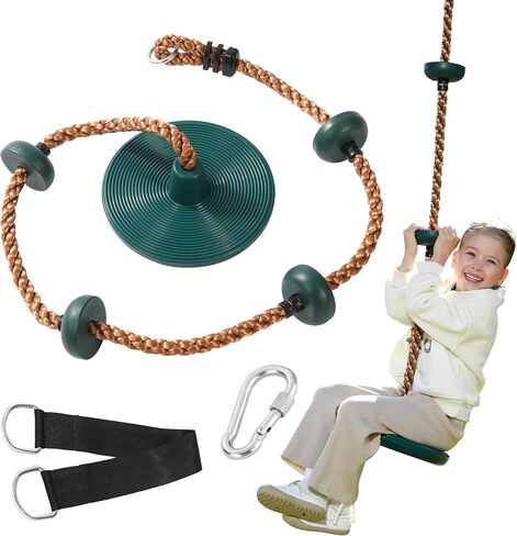 Climbing Rope Disc Swing for Kids ‌Tree Swings‌ Swing Set Accessories in Kuwait