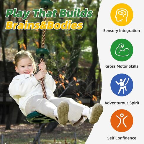 Climbing Rope Disc Swing for Kids ‌Tree Swings‌ Swing Set Accessories in Kuwait