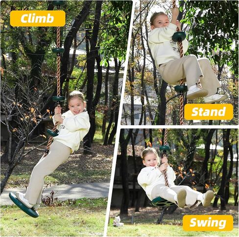 Climbing Rope Disc Swing for Kids ‌Tree Swings‌ Swing Set Accessories in Kuwait