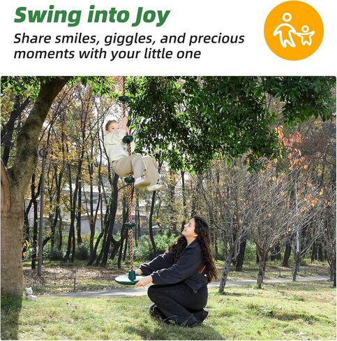 Climbing Rope Disc Swing for Kids ‌Tree Swings‌ Swing Set Accessories in Kuwait