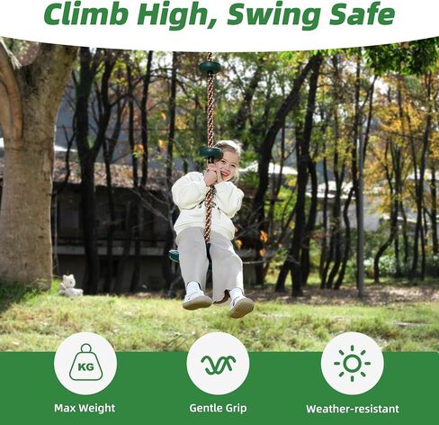 Climbing Rope Disc Swing for Kids ‌Tree Swings‌ Swing Set Accessories in Kuwait