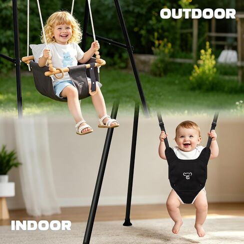 2 in 1 Baby Swing & Baby Jumper, Indoor and Outdoor, Foldable Stand in Kuwait